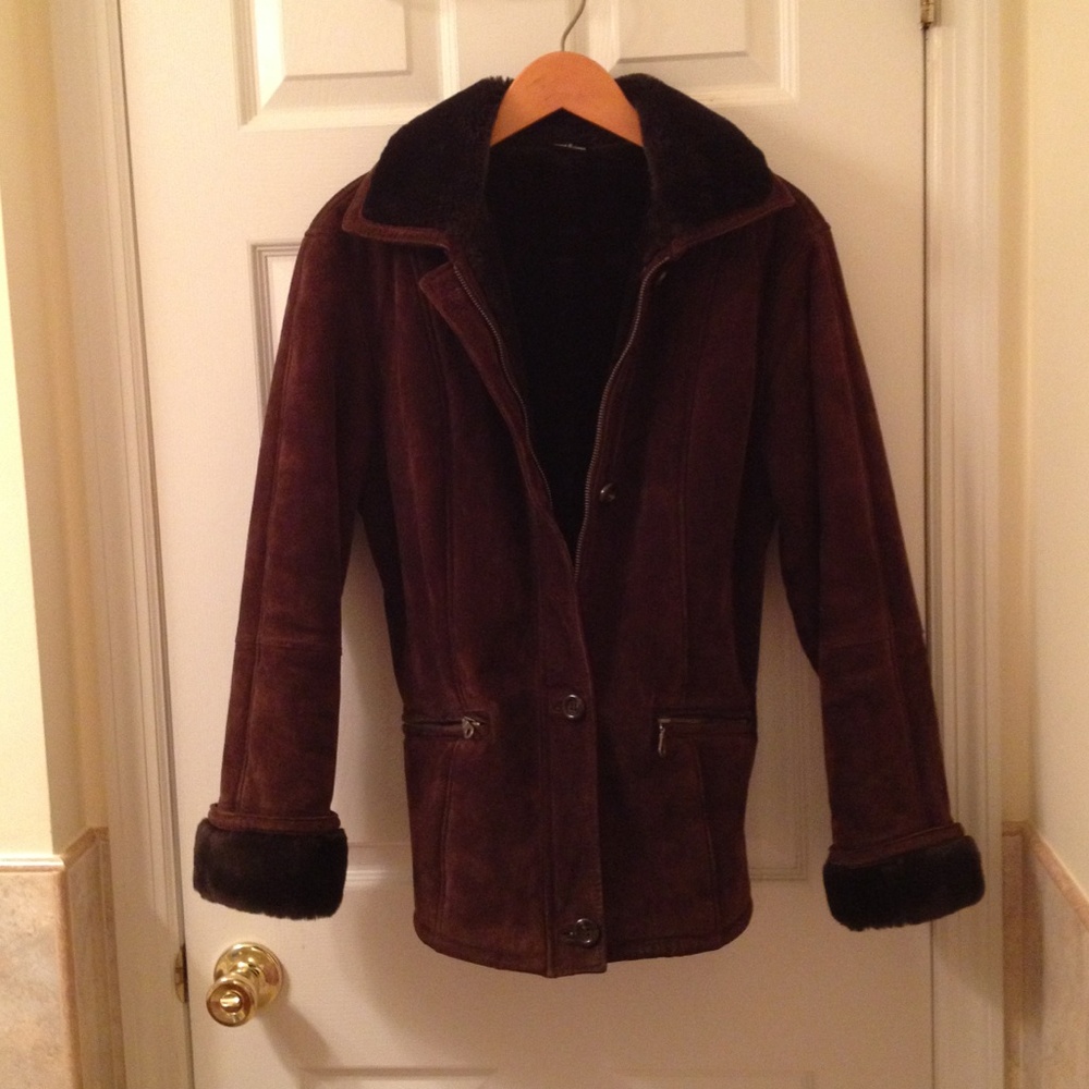 CHOCOLATE LEATHER COAT